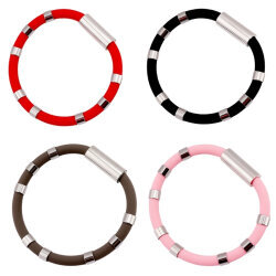 8 Ring Negative Ion Antistatic Silicone Bracelet - 200mm - 1