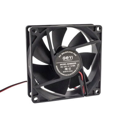 80x80x25mm 12V 0.16A Fan with 2 Cables - 1