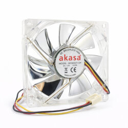 80x80x25mm 12V 0.25A Fan 3 Kablolu - Işıklı