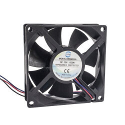 80x80x25mm 12V 0.2A Fan 3 Kablolu - XRD8025A