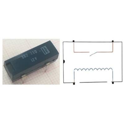 882-110 12V Reed Relay Single Contact N/O 12VDC 0.5A - 2