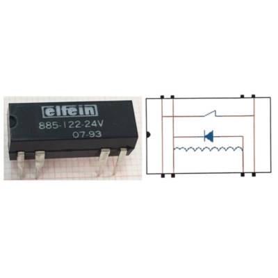 885-122-24V Reed Relay Single Contact N/C 24VDC 0.5A - 2