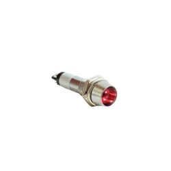 8mm 12V Metal Signal Lamp - Red