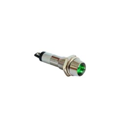 8mm 24V Metal Signal Lamp - Green