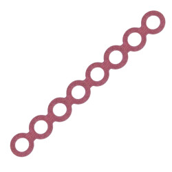 8S 18650 Battery Insulation Seal Red Perforated - 5 Pieces 