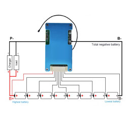 8S 29.6V 10A LiPo & Lion & 18650 BMS Batarya Koruyucu Balans Devresi - 2