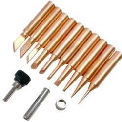 900M-T 10-Piece Soldering Iron Tip Set - Copper