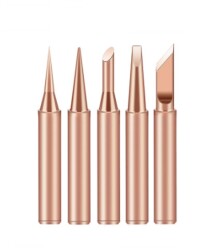 900M-T 5-Piece Soldering Iron Tip Set - Copper