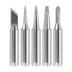 900M-T 5-Piece Soldering Iron Tip Set - Silver