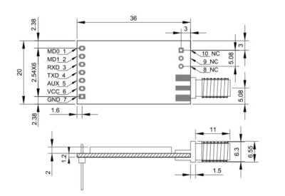 A39C-T900A22D1a 850~931MHz 5km Lora Transceiver Module - 2