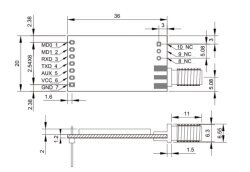 A39C-T900A22D1a 850~931MHz 5km Lora Transceiver Modülü - 2