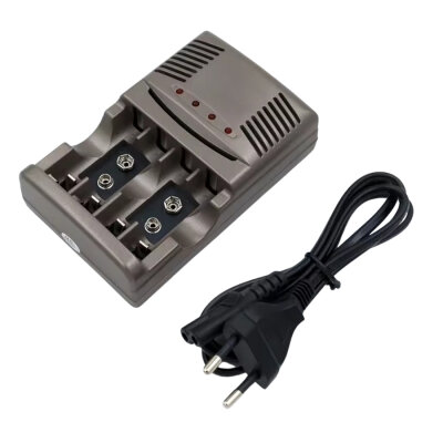 AA/AAA/9V Şarj Edilebilir Pil Uyumlu Şarj Cihazı - 1
