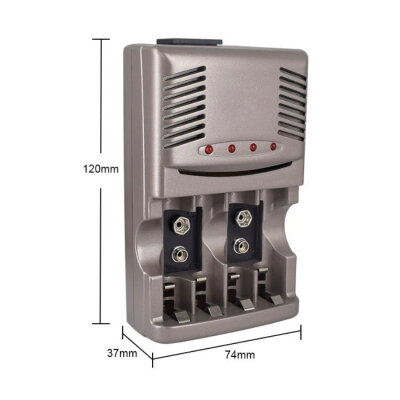 AA/AAA/9V Şarj Edilebilir Pil Uyumlu Şarj Cihazı - 4