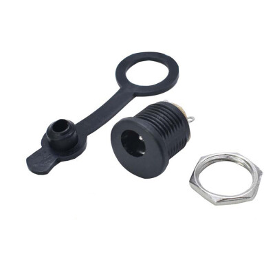 Adapter Plug Chassis Round 2.1mm - Waterproof Cover - 1
