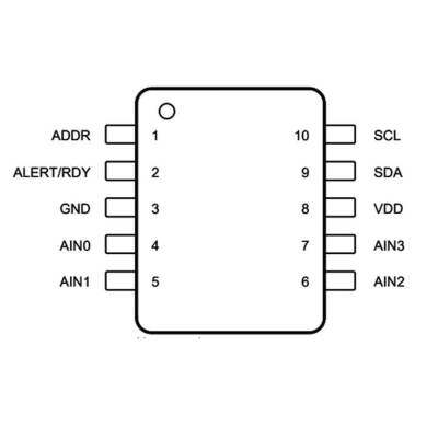 ADS1015IDGSR VSSOP-10 Analog Dijital Dönüştürücü Entegresi - 2