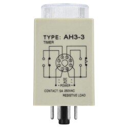 AH3-3 AC 220V Delayed DPDT Digital Time Relay - 30M - 3