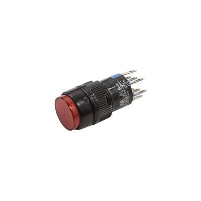 AL6-A 16mm 24V Red Switch Permanent Button - 1