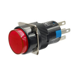 AL6-M 16mm 30V Red Illuminated Momentary Button