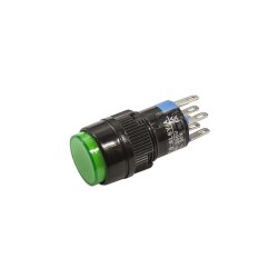 AL6Y-A 16mm 24V Green Switch Permanent Button 