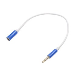 Aux 3.5mm Jack Male - Female Extension Cable 27cm 4 Prongs 