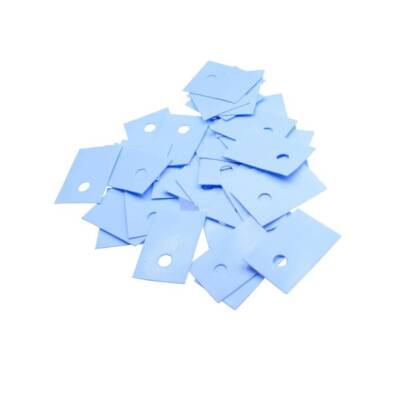 Blue TO-220 Plastic Insulator - Perforated - 10 Pieces - 1