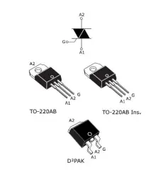 BTA16 - TO220 16A 600V Triyak - 2