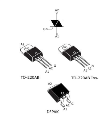BTA16 - TO220 16A 600V Triyak - 2