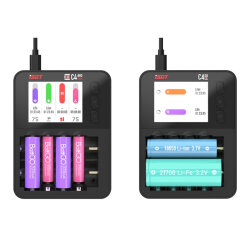 C4 EVO Smart Battery Charger with Display - AA / AAA / Li-ion Battery Compatible - 3
