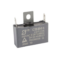 CBB61 4uF 250V Kutulu Daimi Kondansatör 