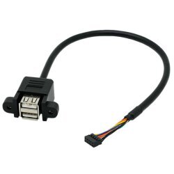 Çift USB 2.0 Dişi - 9-Pin Header Anakart Uzatma Kablosu - 50cm - 2