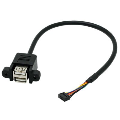 Çift USB 2.0 Dişi - 9-Pin Header Anakart Uzatma Kablosu - 50cm - 2