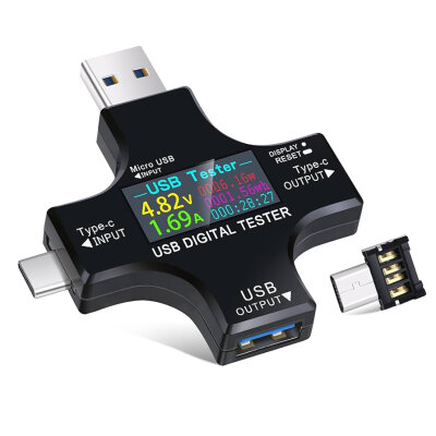 Çok İşlevli Type-C+USB Dijital Test Cihazı - 1