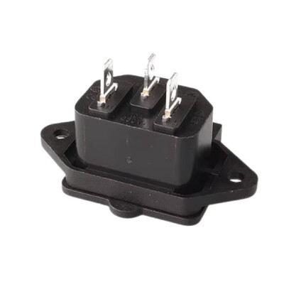Covered Male Power Socket Triple Ear - 3