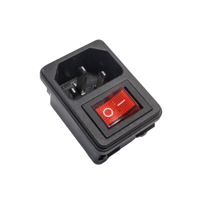 DB-14 Erkek Power Soketi Kırmızı Işıklı Anahtarlı - 1