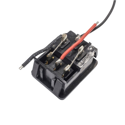 DB-14 Male Power Socket Red Illuminated Switched - Wired - 2