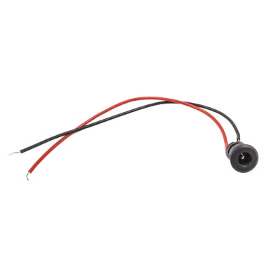 DC-022E 5.5x2.1mm DC Jack Chassis with Cable - 1