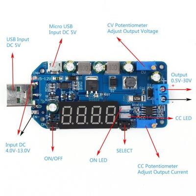 DC-DC CVCC 15W 2A Voltaj Yükseltici ve Düşürücü Regülatör - 3