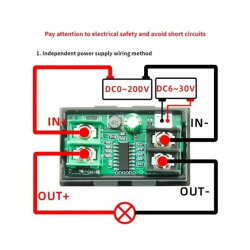DC7200 7-200V 20A 9in1 Multifunction Digital Voltmeter Ammeter - 5