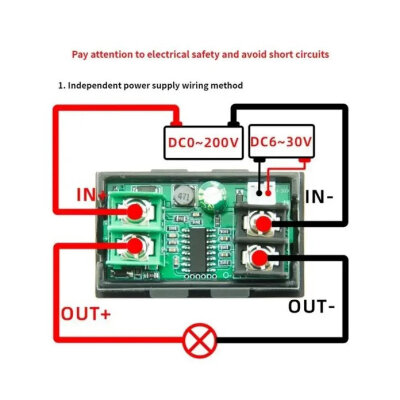 DC7200 7-200V 20A 9in1 Multifunction Digital Voltmeter Ammeter - 5