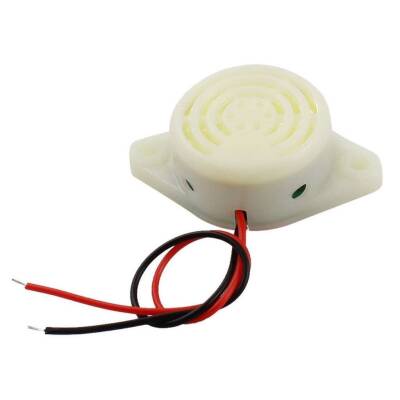 Devreli Buzzer 3-24V 90dB Siren 30mm Beyaz - 1