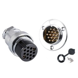 DF30 14 Pin 30mm Su Geçirmez Konnektör Takımı