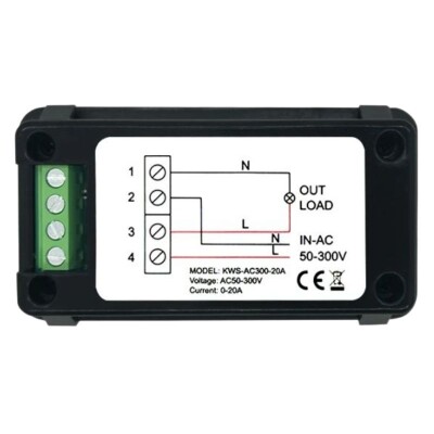 Digital AC 50-300V 20A Voltmeter Ammeter - 3