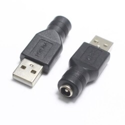 Dişi 5.5mm x 2.5mm - Erkek Usb A 2.0 Dönüştürücü