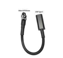 Dişi Type C - Erkek 6.0x0.6mm Jack Dönüştürücü Kablo Tip-C to 6006 - Motorobit