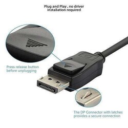 Display Port - VGA Çevirici Dönüştürücü Adaptör - 3