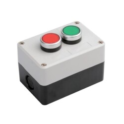 Dual Push Button Box - Red / Green 