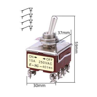 E-SG-401 ON-OFF 8-Pin Toggle Switch - 2