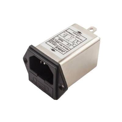 EMI Filter 6A Male Power Socket - With Fuse Holder - 1