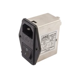 EMI Filtre 6A Anahtarlı Erkek Power Soketi - Sigorta Yuvalı