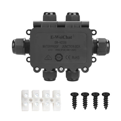 EW-M2068-6T 6-Yollu Su Geçirmez Kablo Bağlantı Kutusu - 1